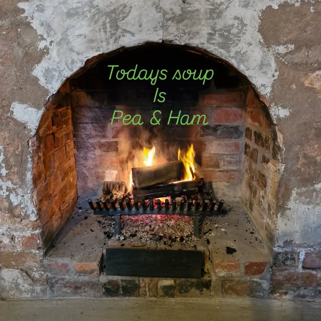 The open fire and the soup board