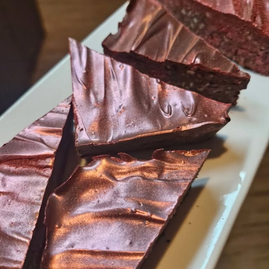 A Cherry Ripe slice at Thru the Gate Cafe